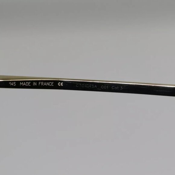 Cartier Sunglasses CT 0104SA-001 cat3 Black-Gold/Clear 145MM **READ** - Picture 5 of 10